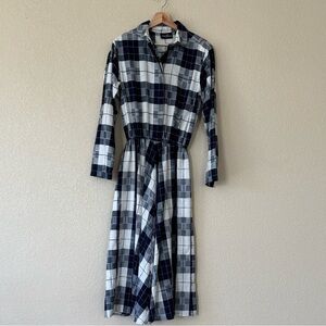 Positive Attitude Plaid Long Sleeve Dress
